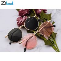 Zilead Fashion Clear Lens Metal Frame Sunglasses Retro Woman Glasses  Male Sun Glasses Round Gold UV400 Birthday Gift Items Cycling Sunglasses