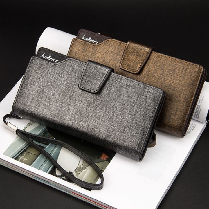 layor-wallet-กระเป๋าสตางค์ผู้ชาย-baellerry-ผู้ชาย-กระเป๋ากระเป๋าเก็บบัตรคุณภาพสูงยาวมีซิปกระเป๋าสตางค์หนัง-pu-แบรนด์ความจุมาก