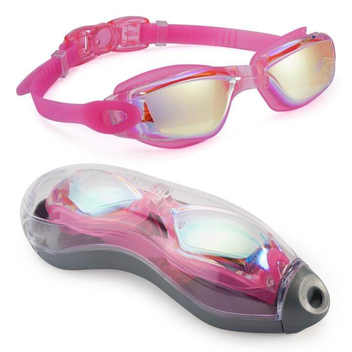 hot-style-adult-goggles-conjoined-earplugs-swimming-goggles-anti-fog-hd-plating-available-for-straight-men-and-women-yj230525