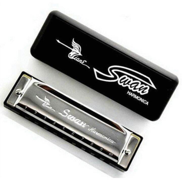 Alat Musik Harmonika SWAN Harmonica 10 Hole lubang 20 Nada C Diatonik