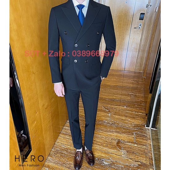 Bộ vest nam cao cấp 6 cúc màu tím than, Bộ suit nam thanh niên chất vải sịn  sò | Shopee Việt Nam