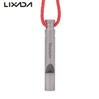 Ultralight Titanium Emergency Whistle High Decible Multifunction Whistle Pendant with Cord Outdoor Camping Survival Tool Survival kits