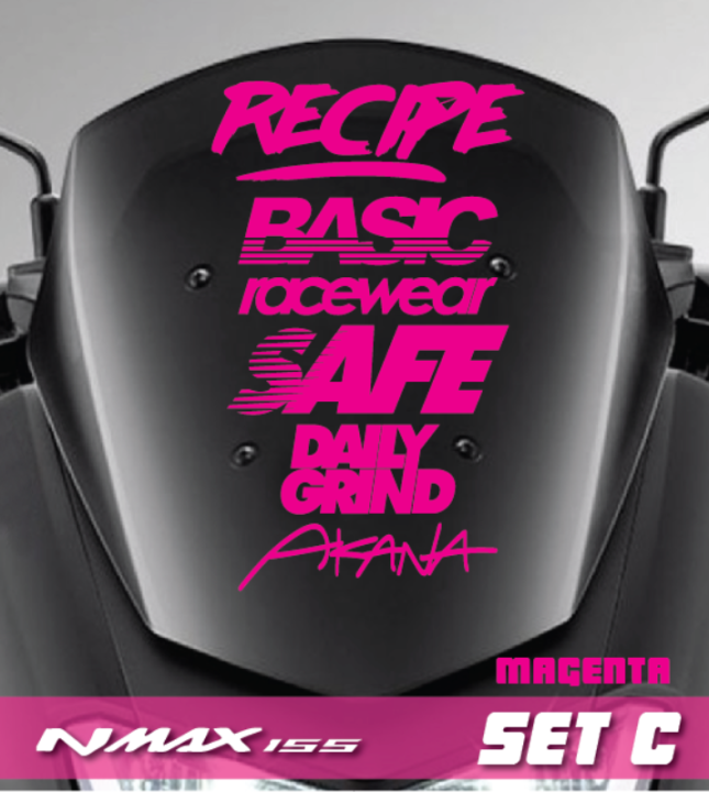 nMax Visor Decal Sticker V1 V2 V3 (Cutout Sticker) Set C Lazada PH