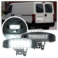 2PCS Rear Led License Number Plate Light Lamp For 2000 2001 2002 2003-2006 Fiat Ducato Peugeot Expert Boxer Citroen Jumpy canbus Bulbs  LEDs HIDs