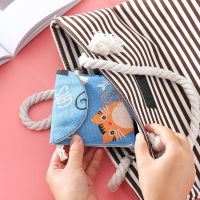 Cartoon Storage Bags Canvas Ladies Coin Purse Sanitary Pad Napkin Sanitary Cotton Portable USB Data Cable Earphone Organizers