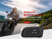 New Vnetphone V6 Bluetooth 5.1 Motorcycle Helmet Intercom 1200m Bluetooth Interphone For 6 Riders