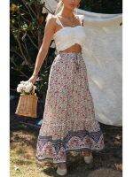 Floral Maxi Skirts Woman Summer Vintage High Waist Long Bottom Ladies Beach French Style Fashion Casual Long Skirt 2022