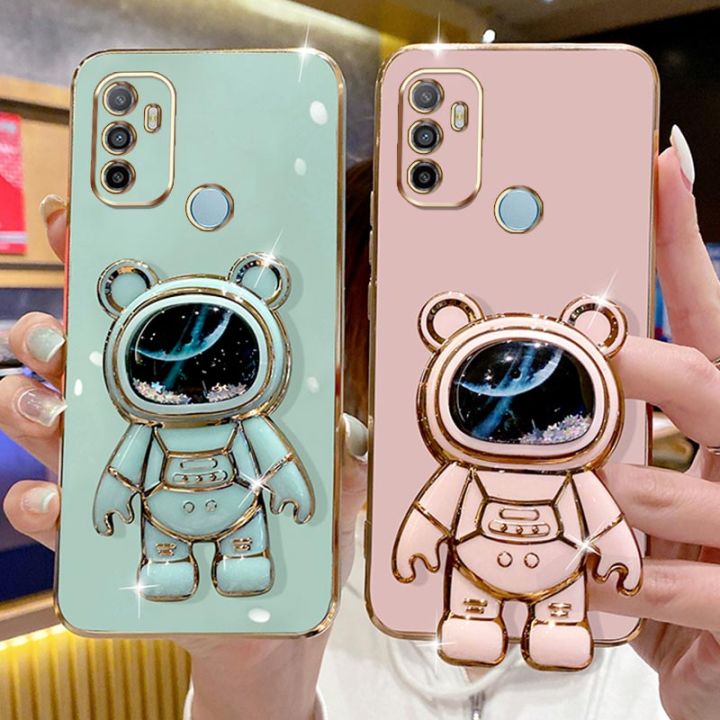 andyh-phone-case-oppo-a53-2020-a33-2020-a32-2020-a53s-a11s-2021-6dstraight-edge-plating-quicksand-astronauts-who-take-you-to-explore-space-bracket-soft-luxury-high-quality-new-protection-design