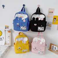 2021 New Cartoon Canvas School Bags Children Backpacks Kindergarten Bear Kids Bag Children School Backpack Girls Boys SchoolBag