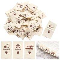 【LZ】∋✻✧  DIY Handmade com Love Cloth Garment Labels Padrão dos desenhos animados Sheep Scissors Símbolo do Coração Vestuário Tags Acessório de costura Novo 50pcs