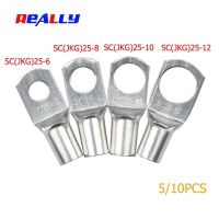 ❀ REALLY SC25-6 25-8 25-10 25-12 Copper Cable Lug Kit Bolt Hole Tinned Cable lugs Battery Terminals copper nose Wire connector