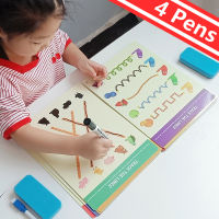 Montessori Children Toys Drawing Tablet DIY Color Shape Math Match Game Book Drawing Set Learning Educational Toys For Children