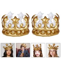 2 Pcs Inflatable Crown Toys Toys s Princess Party Kids For Boys Headband Pvc Newborn Baby