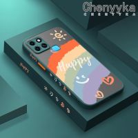 เคส Chenyyka สำหรับ Infinix Smart 6 HD Smart 6 Plus เคสแฟชั่น Happy Smile มีน้ำค้างแข็งโปร่งใสแข็งด้านข้างขอบสี่เหลี่ยมเคสนิ่มป้องกันกล้องปลอกซิลิโคนกันกระแทก