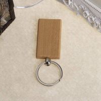 60 Blank Wooden Wooden Keychain Diy Wooden Keychain Key Tag Anti-Lost Wood Accessories GiftTH