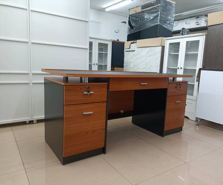 shop-nbl-โต๊ะทำงาน-havana-160-cm-model-st-160-ดีไซน์สวยหรู-สไตล์เกาหลี-4-ลิ้นชัก-สินค้ายอดนิยมขายดี-แข็งแรงทนทาน-ขนาด-160x75x75-cm