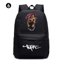 Tupacs S-Shakurs Backpack Men Fashion Personality 2-2Pacs Backpack Teens Casual Travel Backpack