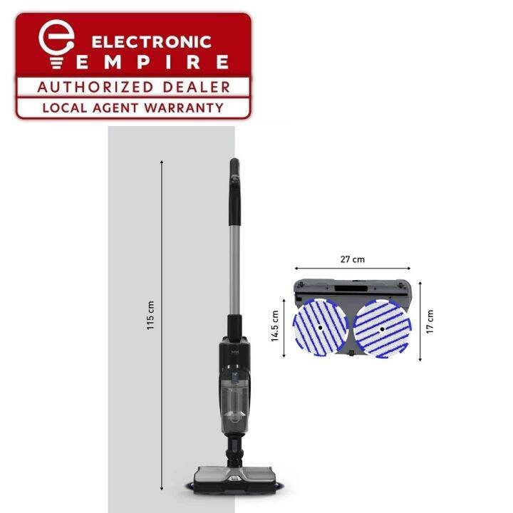 Tefal GF3039 X-Combo Cordless Handstick Vacuum & Spin Mop Cleaner Wet ...