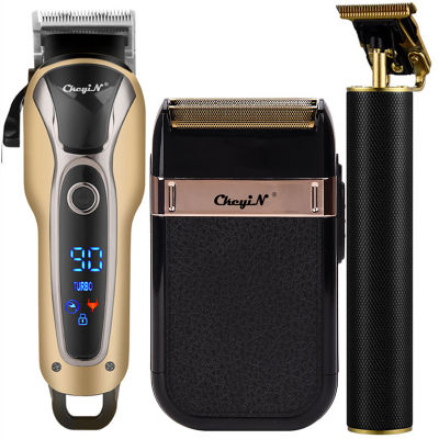 Professional Hair Clipper Men Electric Beard Trimmer T-Blade 0mm Hair Cutting Machine Rechargeable Shaver Cordless Barber Cutter