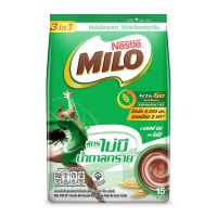 ไมโล 3อิน1 ช็อกโกแลตมอลต์ สูตรไม่มีน้ำตาลทราย 25 กรัม x 15 ซอง - MILO Chocolate Malt No Sucrose 25g x 15 Sticks มีบริการเก็บเงินปลายทาง