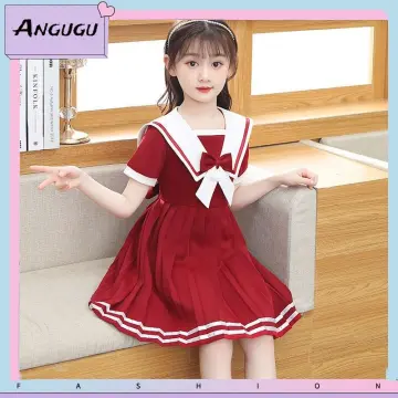 Girls red school hot sale summer dress