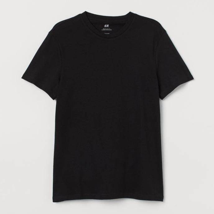 H&m COTTON T-SHIRT REGULAR FIT - BLACK | Lazada PH