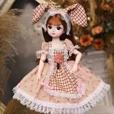 BJD Jointed 30CM Doll For Girl Full Set 20 Moveable Body Doll With Fashion Clothes Wig Shoes Style Dress Up Baby DIY Dolls Toys