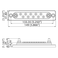 Suite JUNCTION BLOCK Distribution RV สำหรับ Auto BUS BAR รถแบตเตอรี่เรือ