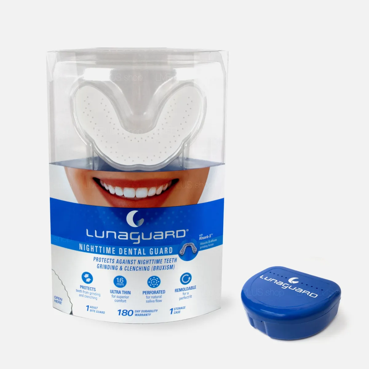 LunaGuard Nighttime Dental Guard — Bite Plane Splint Bruxism Gumshield Gumguard Jaw Clenching Mouth Piece Protector Occlusal Remouldable Nightguard ...