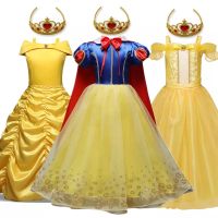Girls Dress Princess Costume Children Cosplay Party Disfraz Kids Halloween Robe Fille