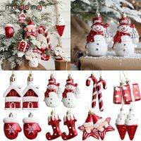 1set Christmas Decoration Snowman Crutch Christmas Tree Hanging Ornaments for Home Xmas Decorations Navidad Gift New Year Gift