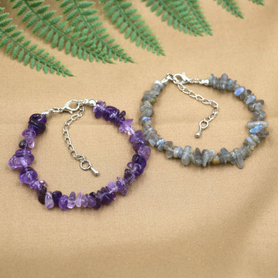 35 Styles Natural Chip Stone Women Bracelet Tiger Eye Lapis Lazuli Labradorite Beads Bracelets For Women Healing Energy Bracelet Headbands