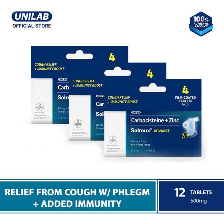 ♥unilab Solmux Advance12 Tablets - Cough With Phlegm Medicine 