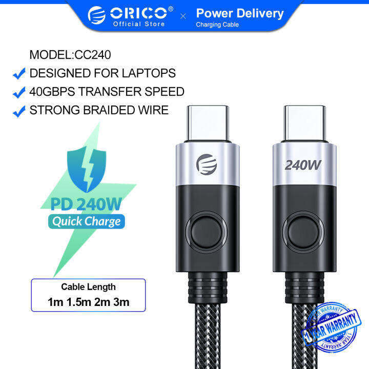 Fast Charging Cable Orico 240w Pd Usb4 Data Cable Pd31 Power Line Born For Laptop 8k 60hz 6861