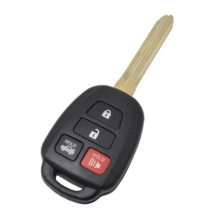 รถ-remote-key-fob-shell-สำหรับ-toyota-camry-corolla-prius-rav4-highlander-sequoia-tundra-4ปุ่ม-blank-key-blade-ชุดซ่อม