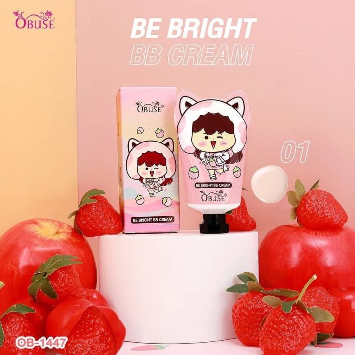 รองพื้นหลอดob-1447-be-bright-bb-cream-บีบีครีม-ปกปิดเนียนสนิท-เผยผิวไบรท์เนียนใส