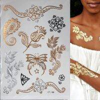 【hot】☋✐☼  Hot Flash Metallic Temporary Gold Tatoo Taty Design Sticker