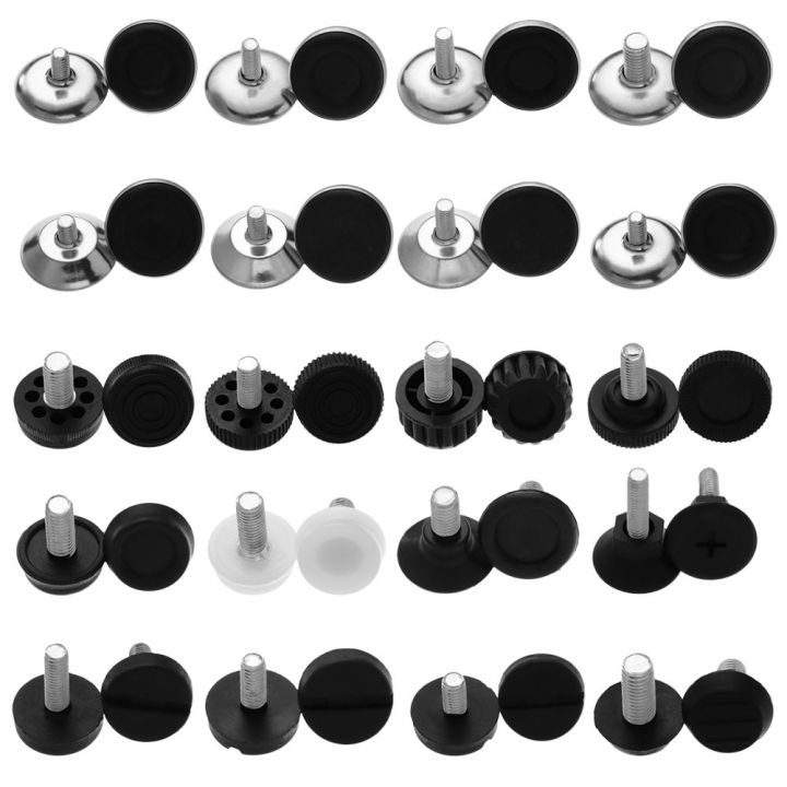 BUSH 10Pcs Adjustable Table Chair Leg Pad Levelers Screw Floor