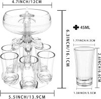 Hot Party เครื่องดื่ม Shot Dispenser 6 Shot ชุดแว่นตาอะคริลิคผู้ถือเกมดื่มเครื่องมือ Family Gathering Bar แก้วไวน์ Set