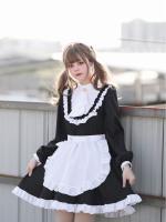 Original LOLITA หรูหราชุดแม่บ้านอังกฤษแขนยาวชุดแม่บ้าน COSPLAY