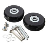 【CW】 Luggage Wheels 50 X 18mm Suitcase With Axles Axle Screws Washers Spanners