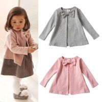 Autumn Baby Girl Casual Round Neck Clothing Knitted Leisure Bow Cardigan