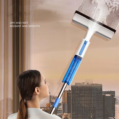 New Spray Mop Window Scraper Wiper Floor Squeeze Gadget Water Wash Car Window Brush Flat Rotating Home Accessories Easy To Drain