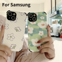 เคสโทรศัพท์ ซิลิโคน หนังเทียม พิมพ์ลายดอกไม้ สไตล์เรโทร สําหรับ Samsung Galaxy Note 20 10 9 8 S9 S8 Plus S10 Lite S21 Ultra S20 fe A72 A52 A42 A32 A22 A31 A51 A71 A01 A02 A11 A12 M12 A30s A50s A70 A10s M01s A20s A02s A03s A21s