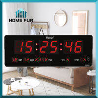 Home Fur นาฬิกา LED แขวนผนัง ขนาด 35X13X3CM รุ่น 3513C นาฬิกาดิจิตอล ไฟสีแดง – ตัวเรือนสีดำ ขอบสีเงิน