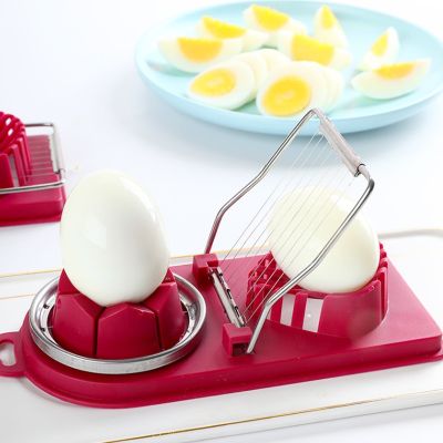 ✔✧✚ Multifunctional Egg Cutter Stainless Steel Wire Egg Slicer Sectioner Cutter Molds Portable Luncheon Meat Cutter Kitchen Gadget