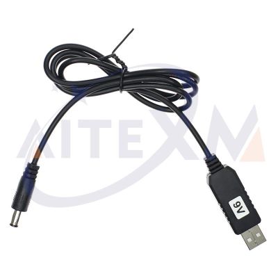 【YF】﹉  USB Boost 5V To 9V / 12V Up Module 1M Converter Cable 2.1x5.5mm Plug for WIFI