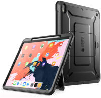 SUPCASE UB Pro Series Case for iPad Pro 12.9 2018, Support Apple Pencil Charging with Built-in Screen Protector Full-Body Rugged Kickstand Protective Case for iPad Pro 12.9 2018 Release (Black)