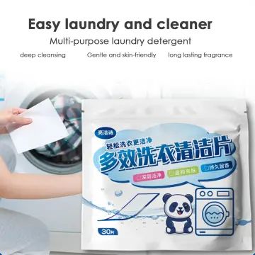 30pcs Laundry Sheets, Powerful Cleaning Powder For Underwear And