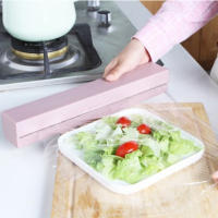 เครื่องตัดพลาสติกเครื่องมือห้องครัว cling Food Wrap CUTTER dispenser เครื่องตัดฟิล์มที่เก็บของอุปกรณ์ครัว cling W Rapp